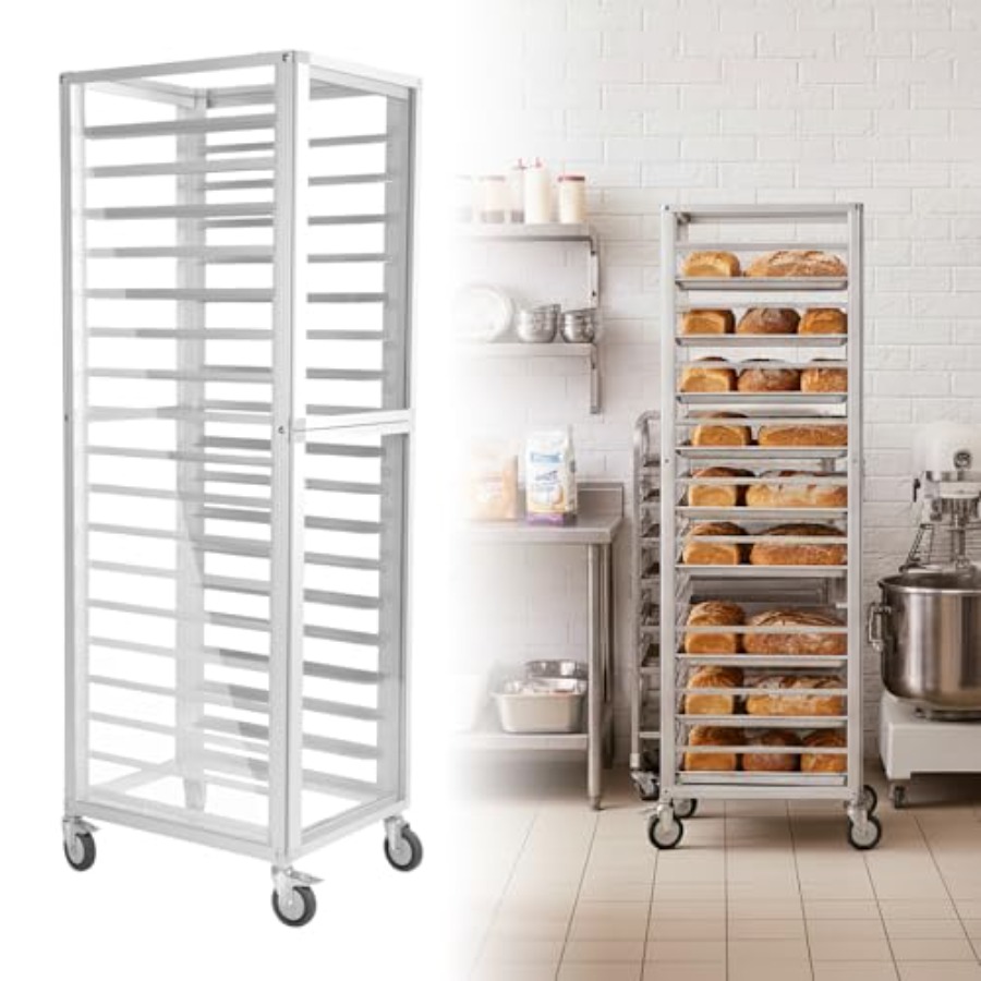 Kitchen Baking Trolley - Commercial bakery rack for bun pans: