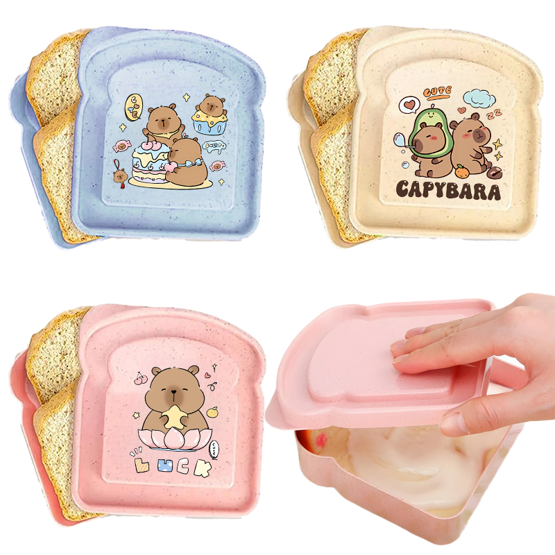Kitchen Baking Gifts - Capybara Portable Lunch Box Sandwich Silicone
