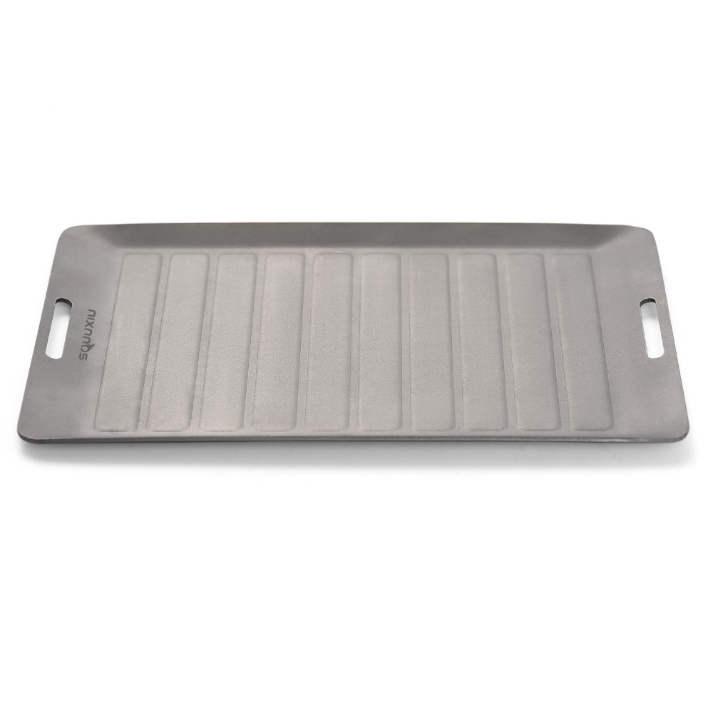 Kitchen Baking Containers - Durable Titanium Camping Grill Pan Lightweight