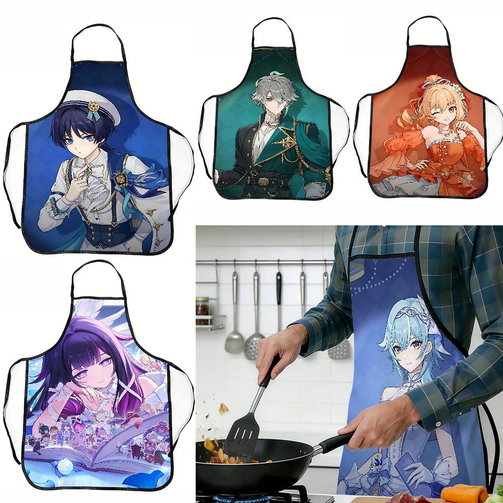 Kitchen Baking Game - Genshin Impact Game Print Baking Apron