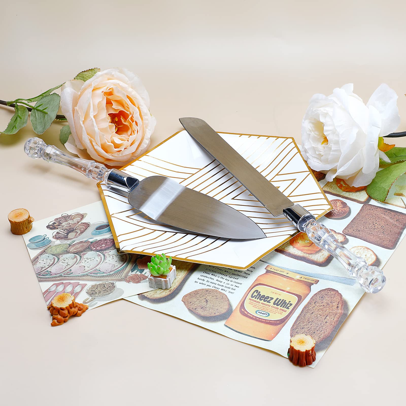Cake Knife and Server Set Crys - Offset Spatula Set review and price