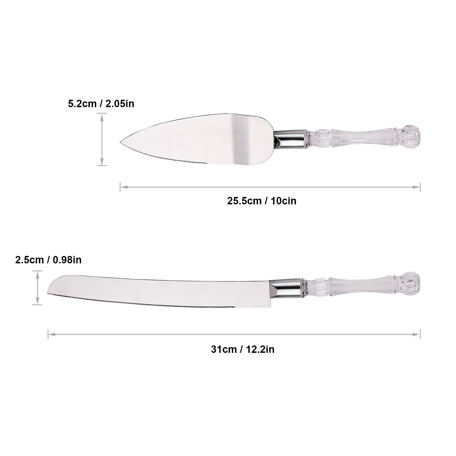 Cake Knife and Server Set Crys - Offset Spatula Set review and price