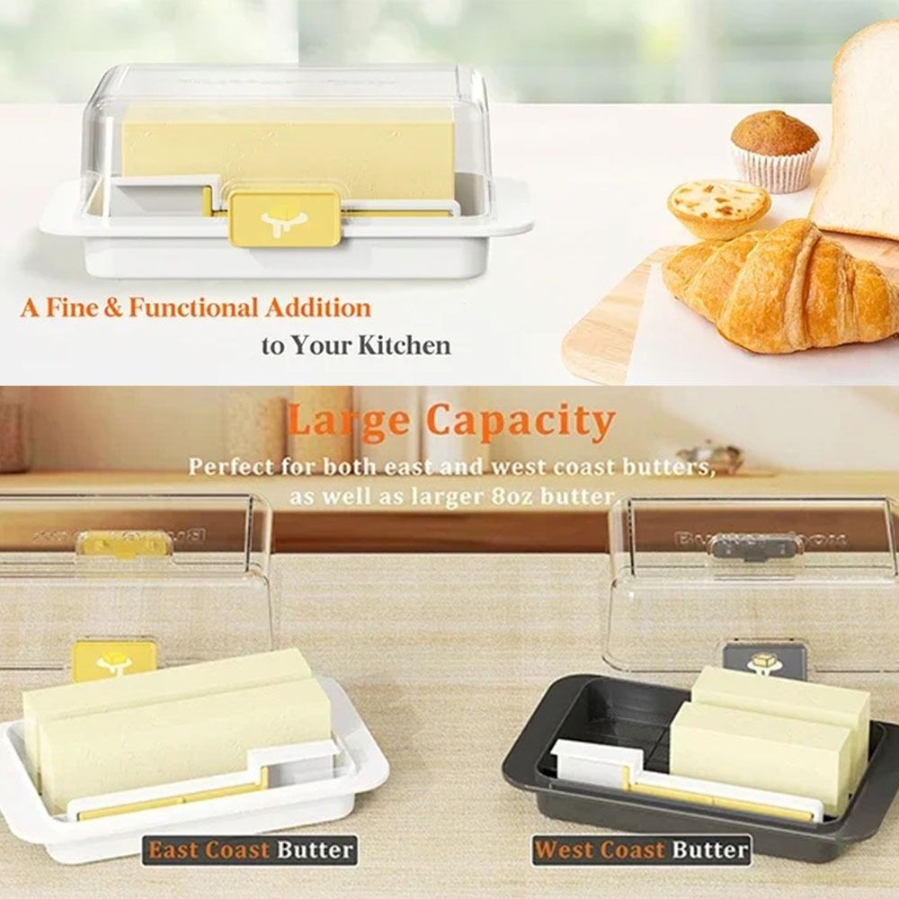 Clear Lid Butter Storage Box D - Kitchen Baking Containers review and price