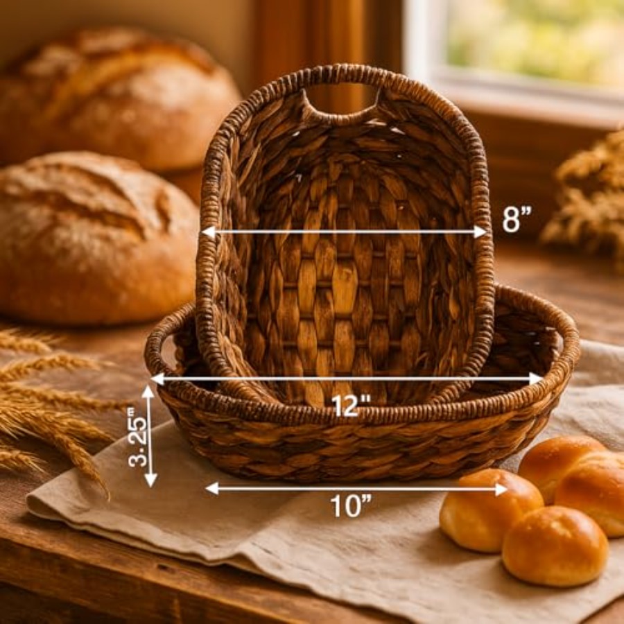 Handwoven Oval Wicker Baskets  - Kitchen Baking Set review and price