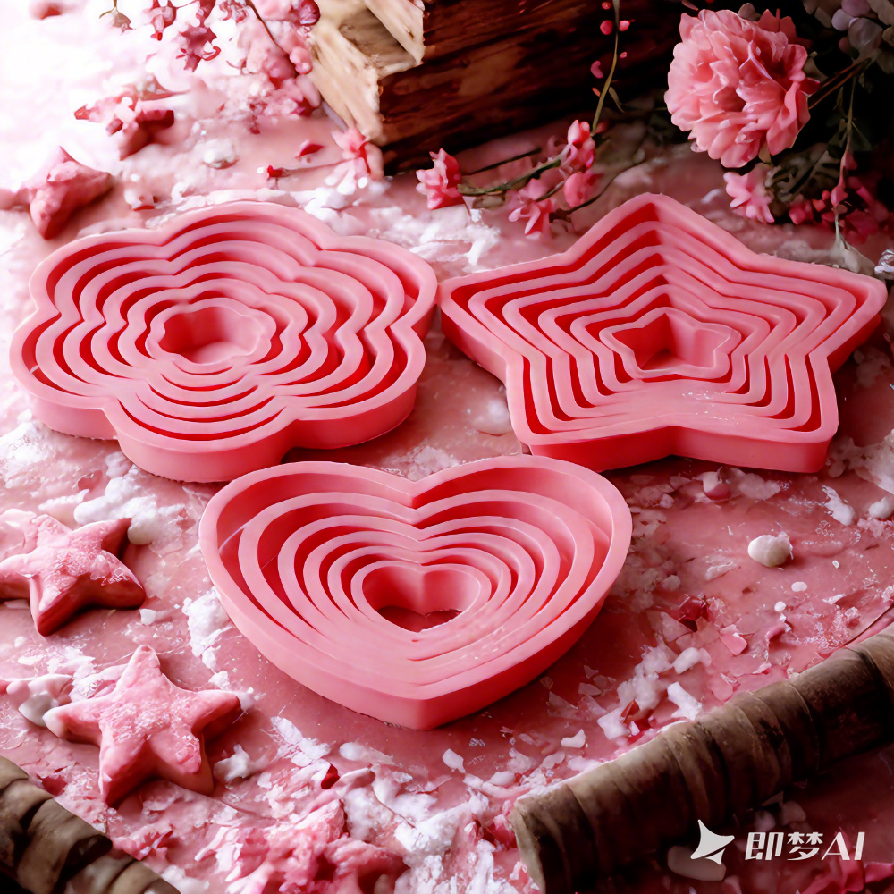 1set/3sets Pink Heart Star Flo - Kitchen Baking Set review and price