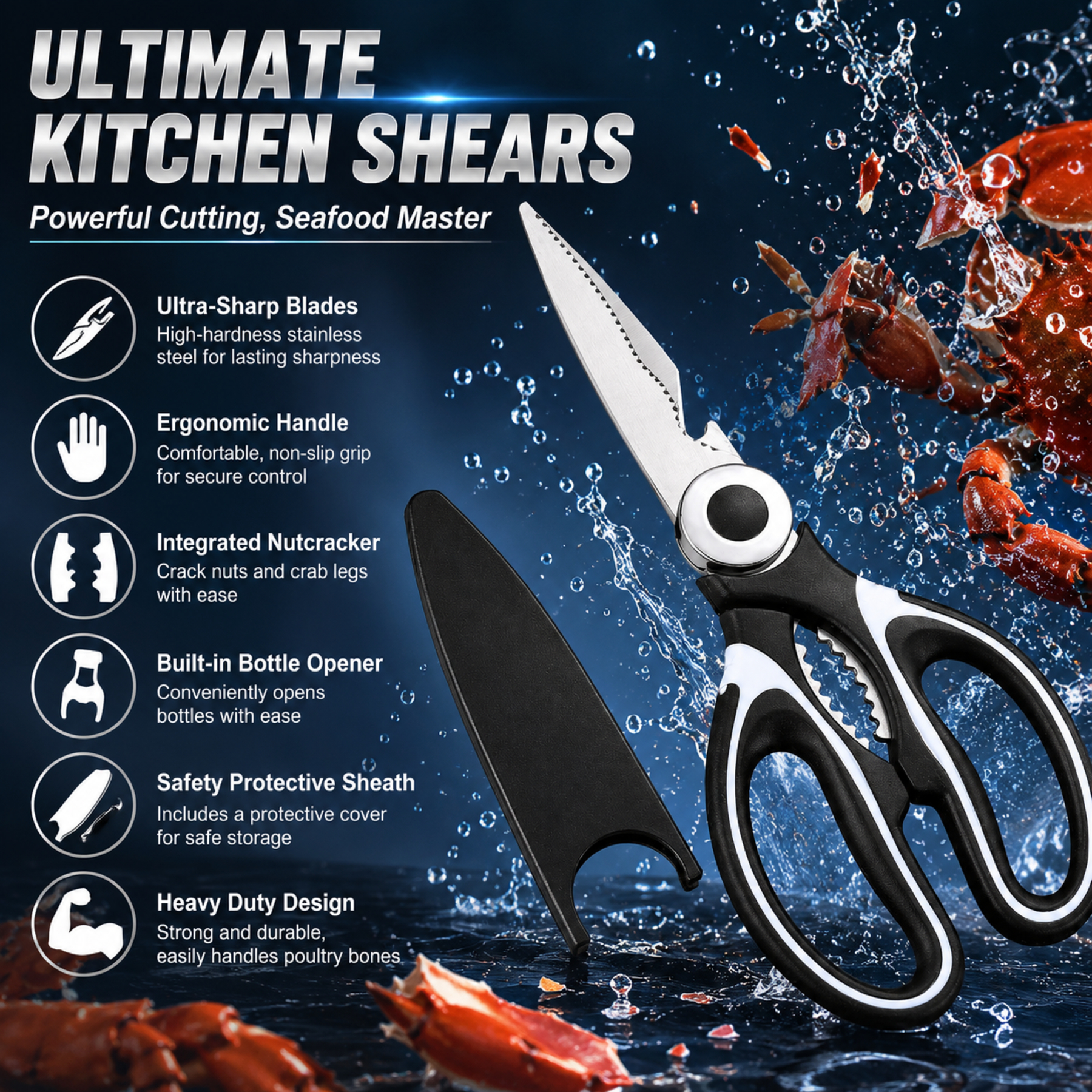Household Multifunctional Kitc - Kitchen Shears In Baking review and price