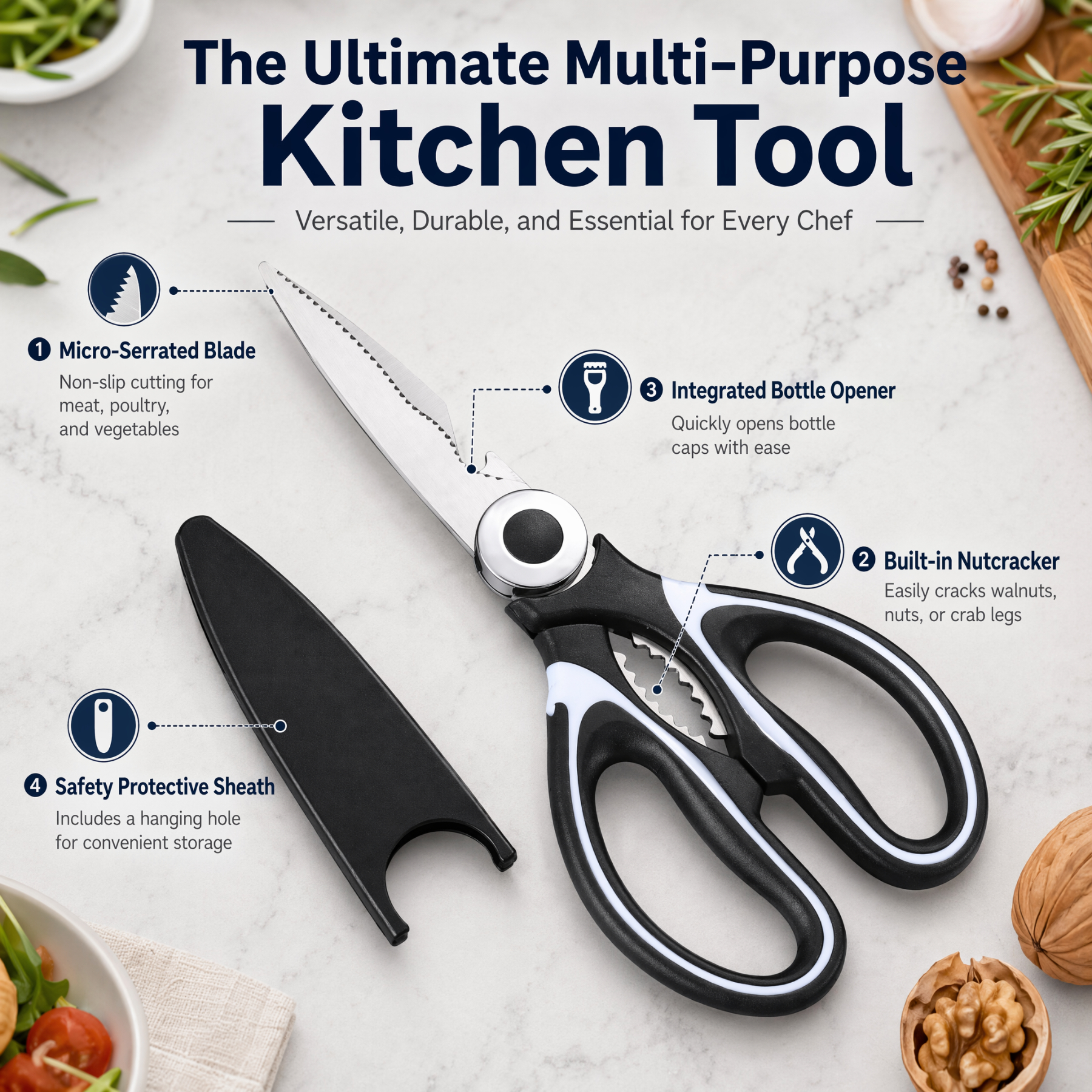 Household Multifunctional Kitc - Kitchen Shears In Baking review and price