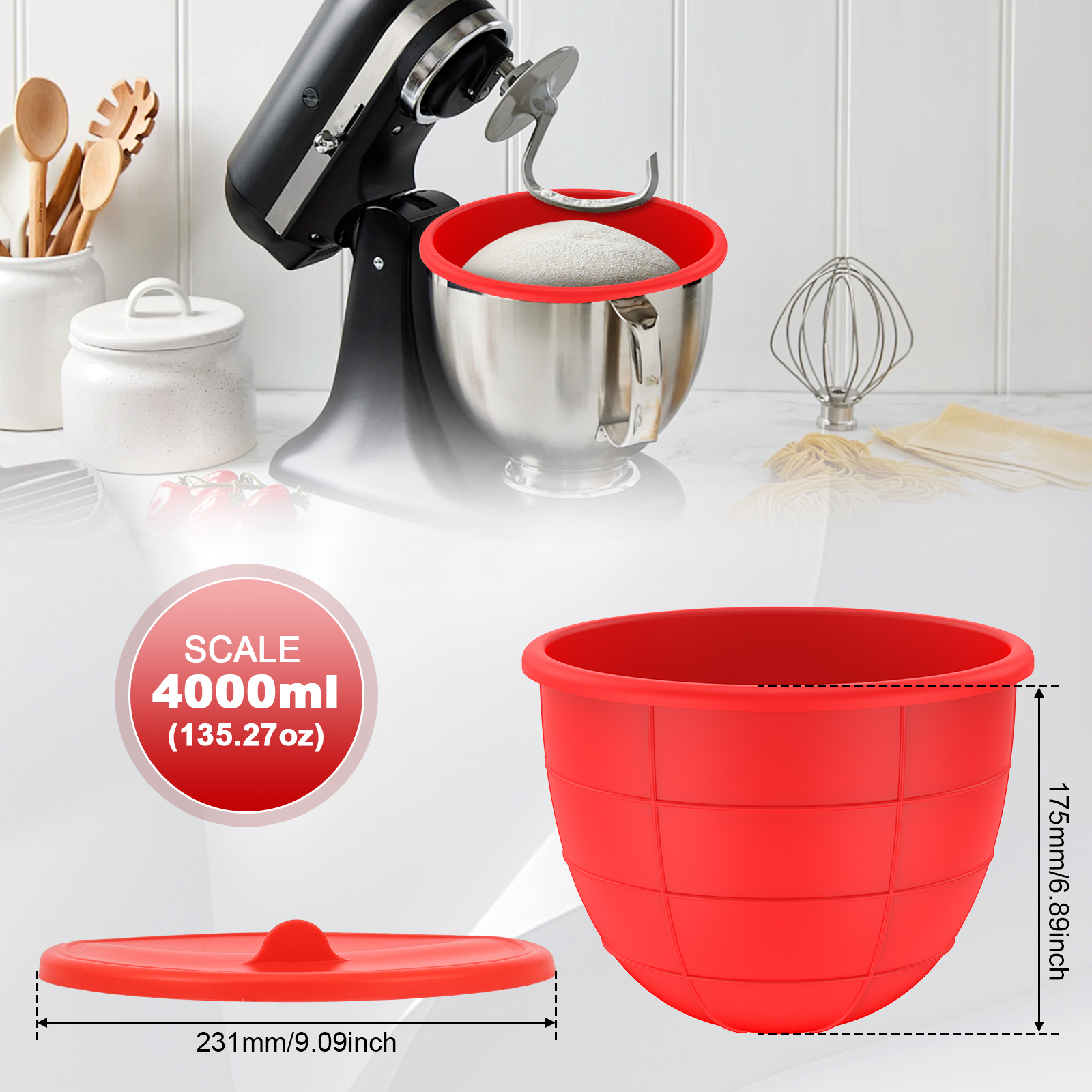 3 Pcs Kitchen Silicone Bowl In - Kitchen Aid Baking Lid review and price