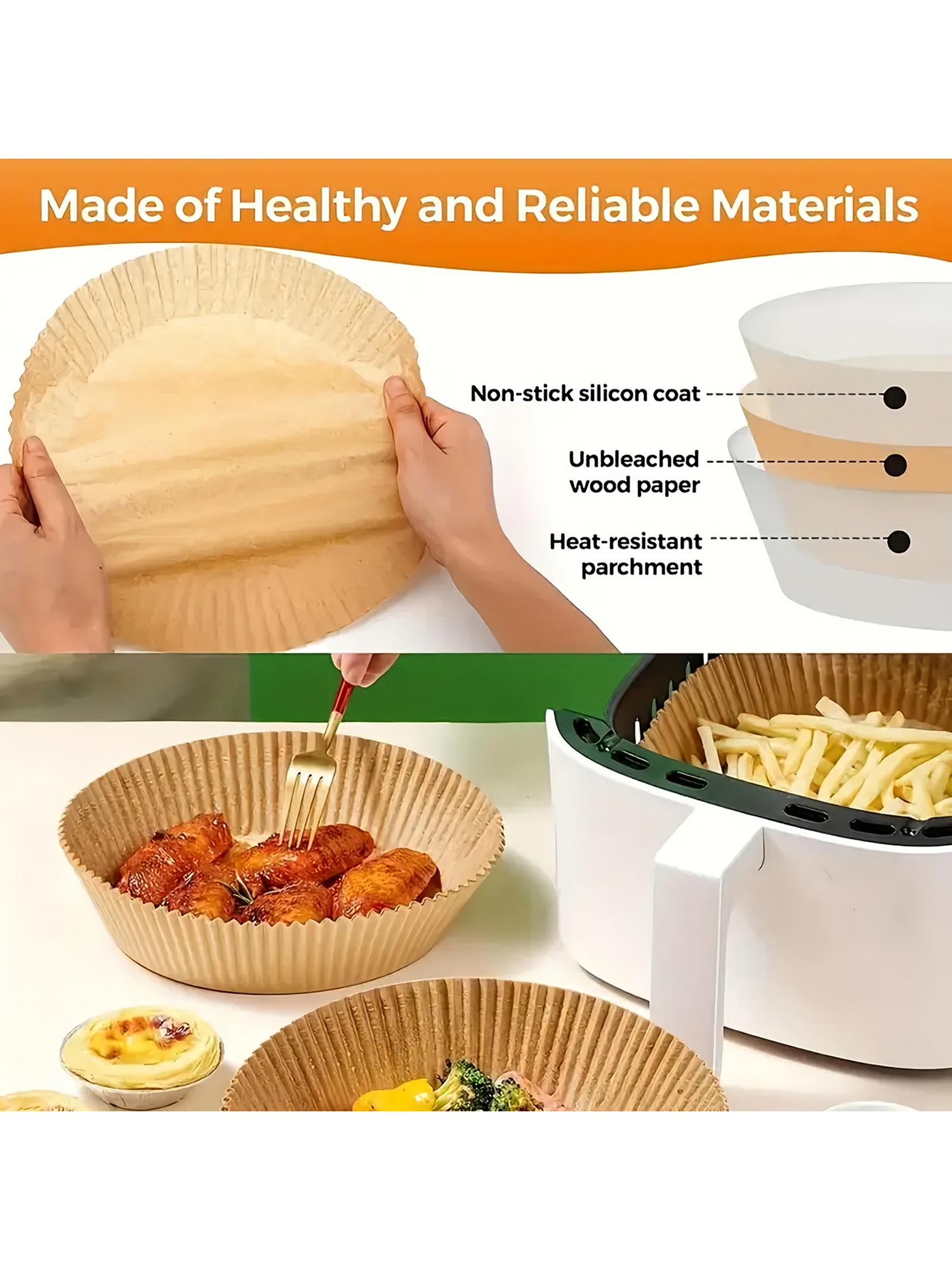 50Pcs Air Fryer Liners Disposa - Kitchen Grade Baking Sheet review and price