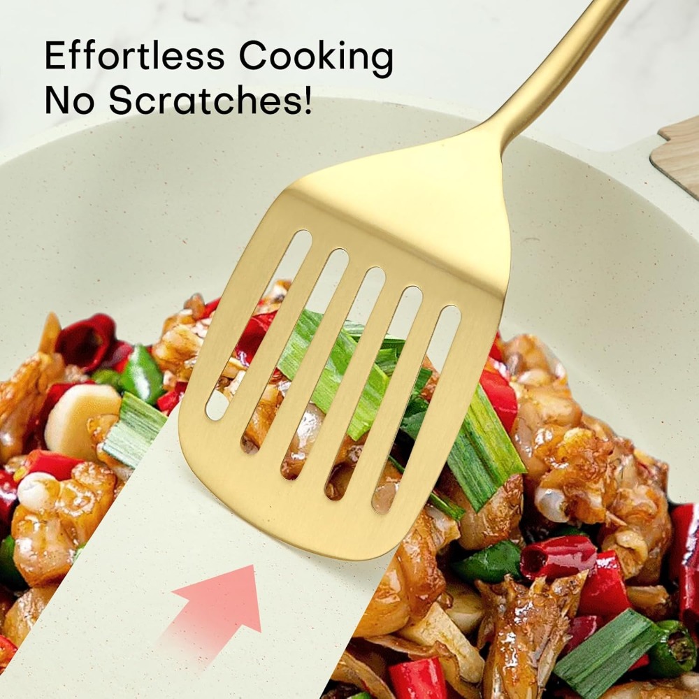 6pcs Stainless Steel Cooking S - Offset Spatula Set review and price