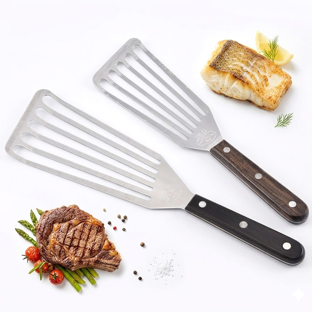 Fish Spatula, Stainless Steel  - Offset Spatula Set review and price