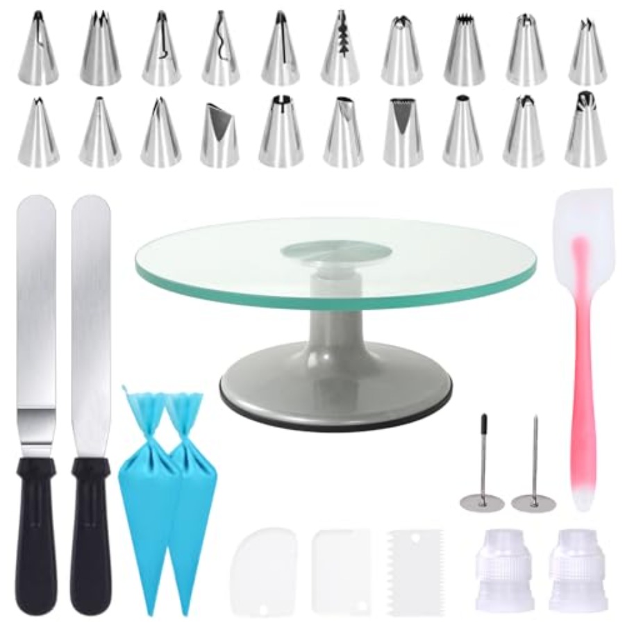 Cake Turntable 12 Inch Cake St - Offset Spatula Set review and price