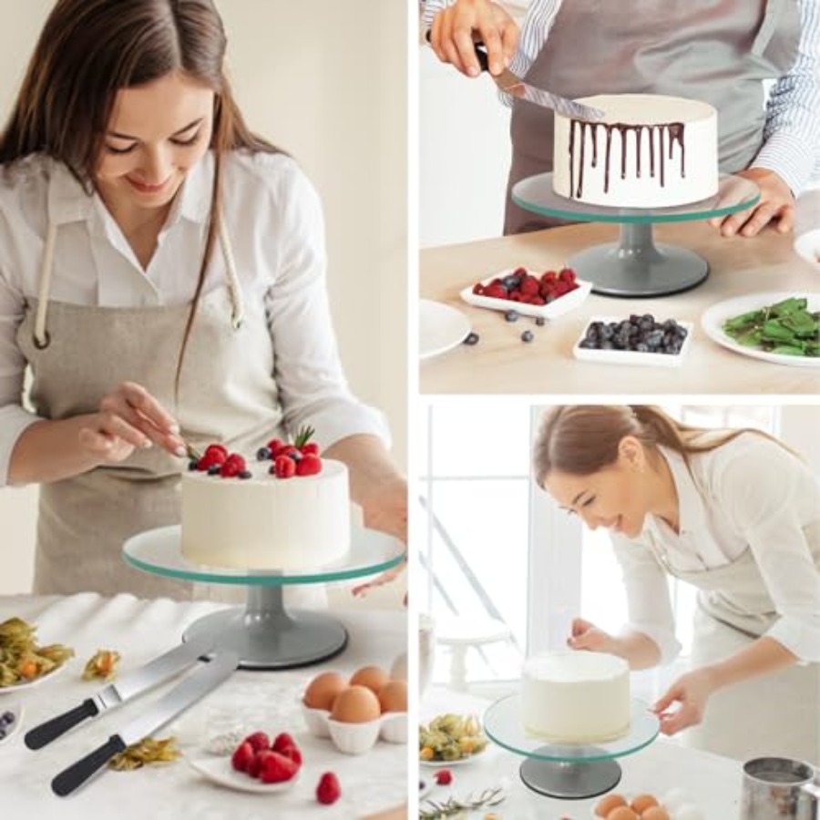 Cake Turntable 12 Inch Cake St - Offset Spatula Set review and price