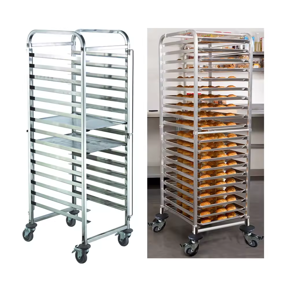 1/1 1/2 GN Pan Stainless Steel - Kitchen Baking Trolley review and price