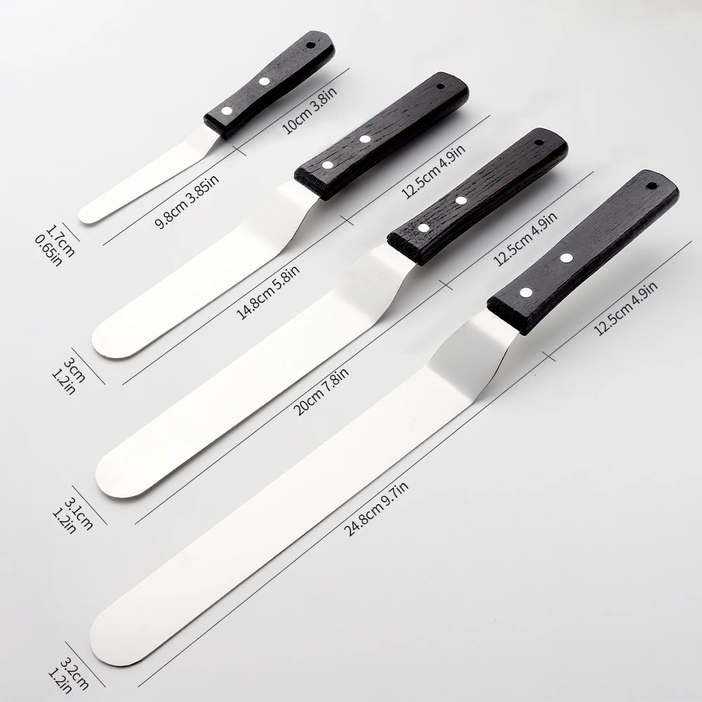 4PCS Straight&Offset Cake Icin - Offset Spatula Set review and price