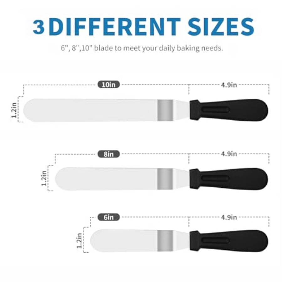 3 PCS Icing Spatulas, Offset S - Offset Spatula Set review and price