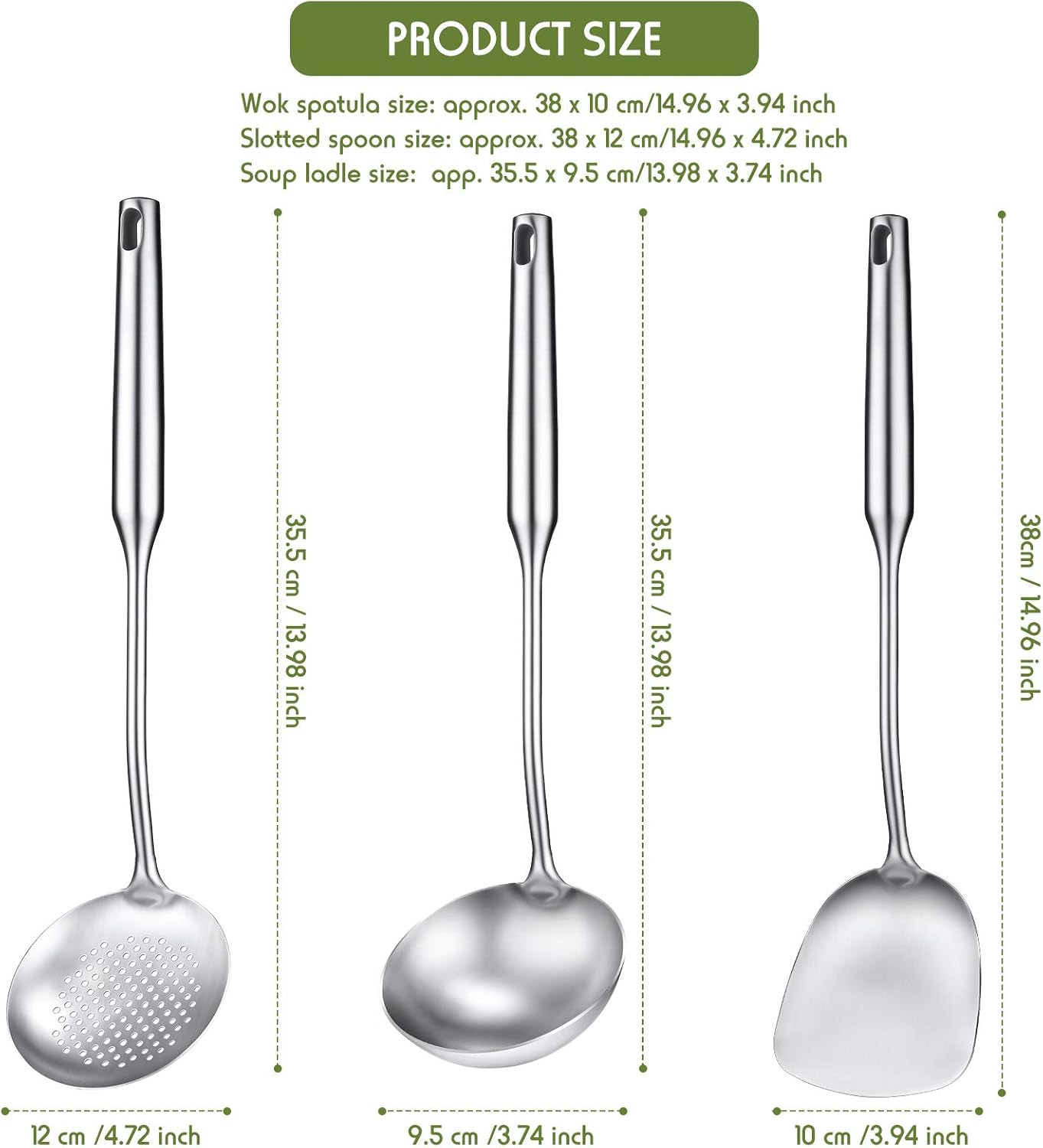 Wok Spatula, Ladle and Large S - Offset Spatula Set review and price