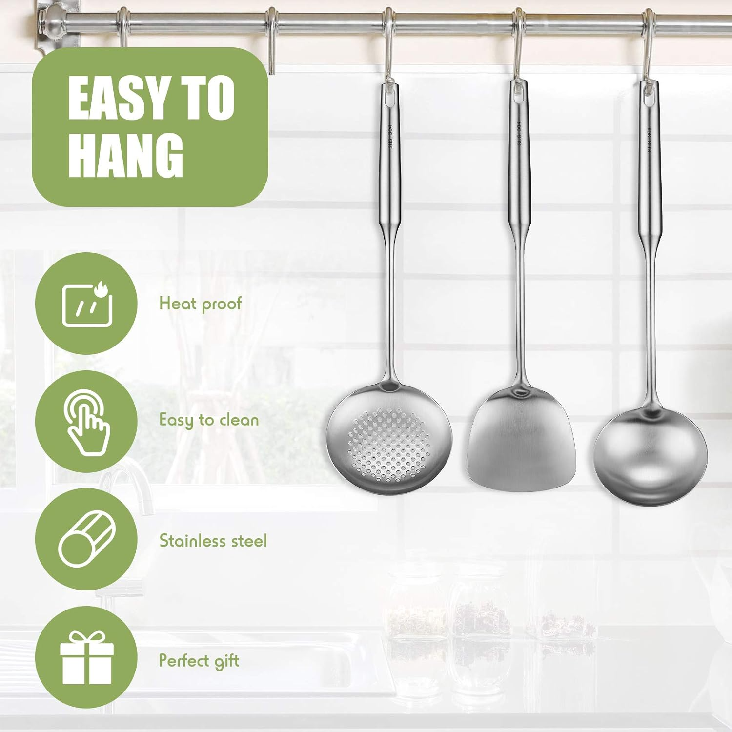 Wok Spatula, Ladle and Large S - Offset Spatula Set review and price