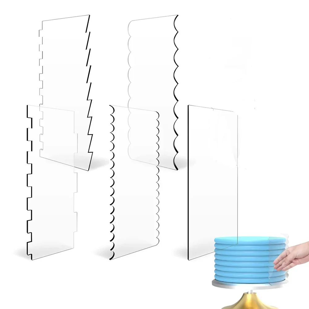 2pcs Acrylic Cake Scraper Set  - Offset Spatula Set review and price