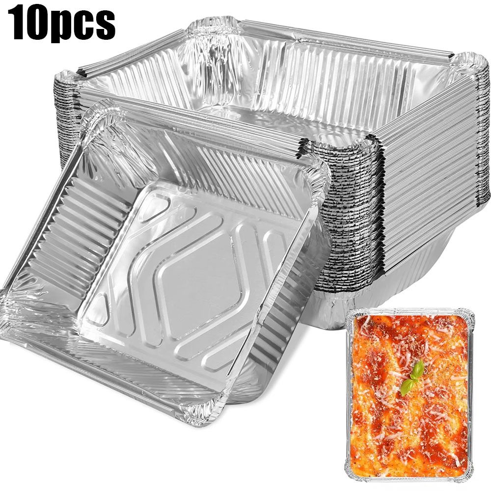 10PCS Disposable Aluminum Foil - Kitchen Baking Containers review and price