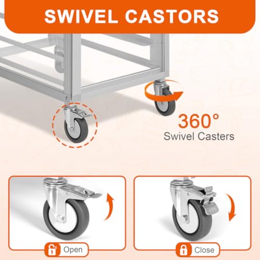 Commercial bakery rack for bun - Kitchen Baking Trolley review and price