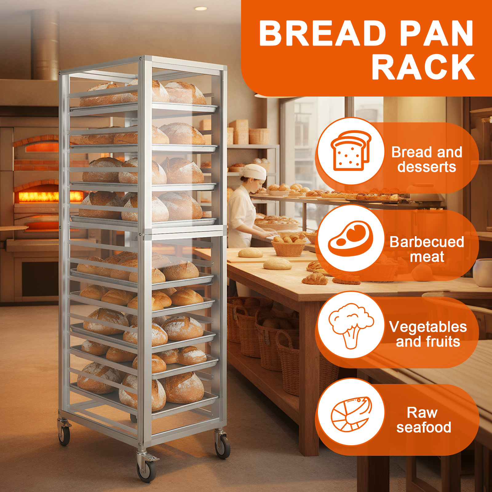 18 Tiers Baking Tray Rack with - Kitchen Baking Trolley review and price