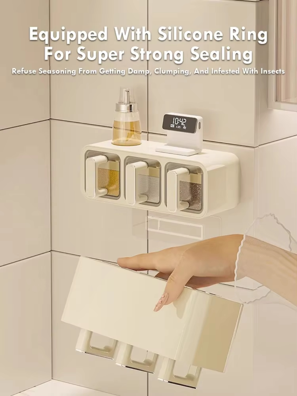 2/3/4 Grid Kitchen Seasoning S - Kitchen Baking Tray Storage review and price
