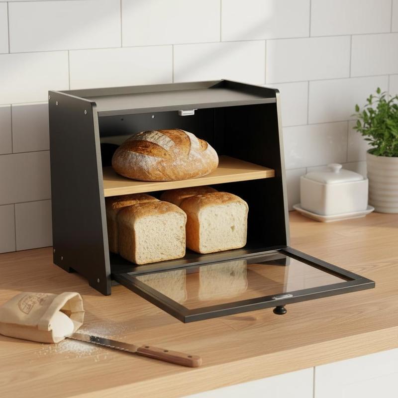 Double Layer Bread Box for Kit - Kitchen Baking Containers review and price
