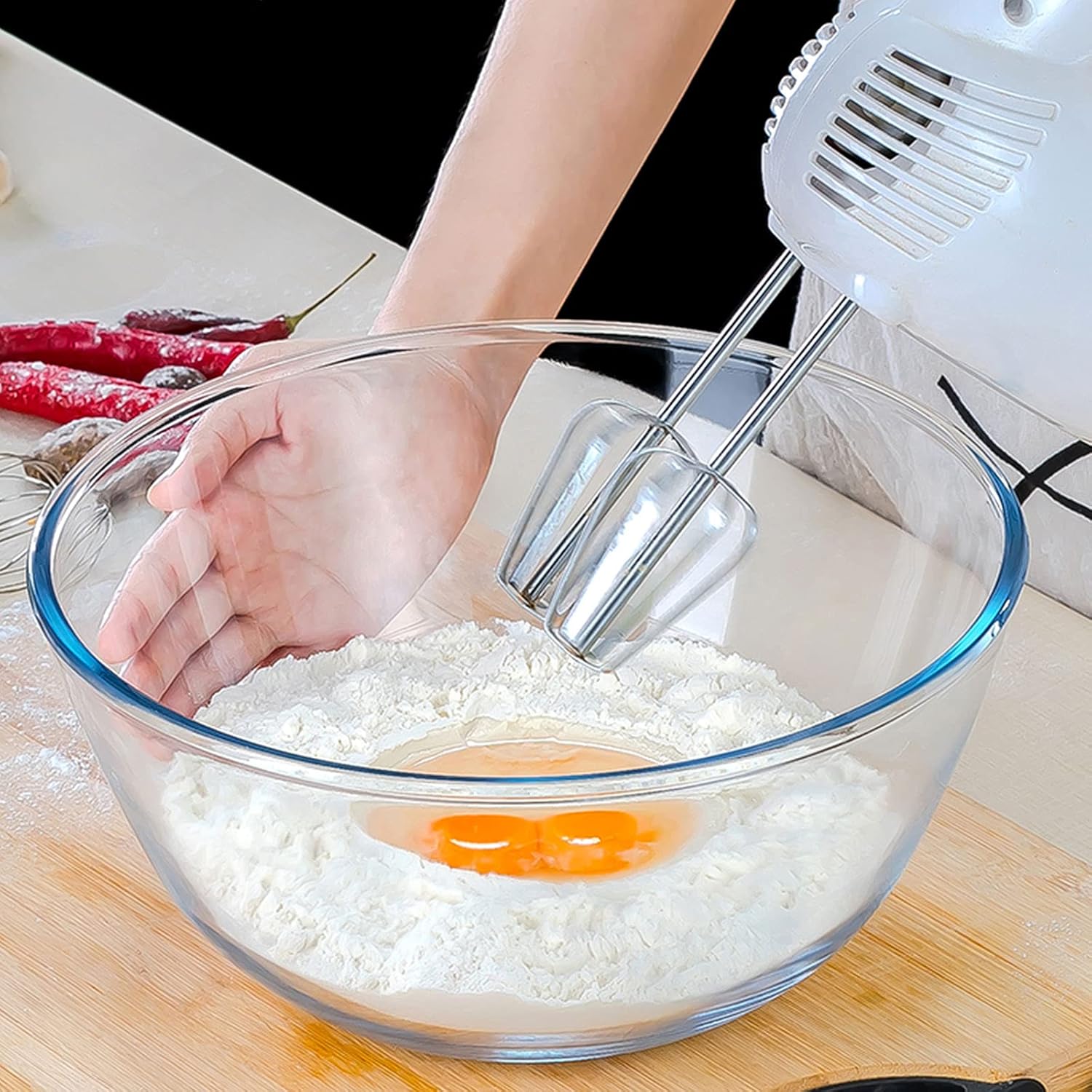 Glass Mixing Bowl Set of 3 for - Kitchen Baking Cooking review and price