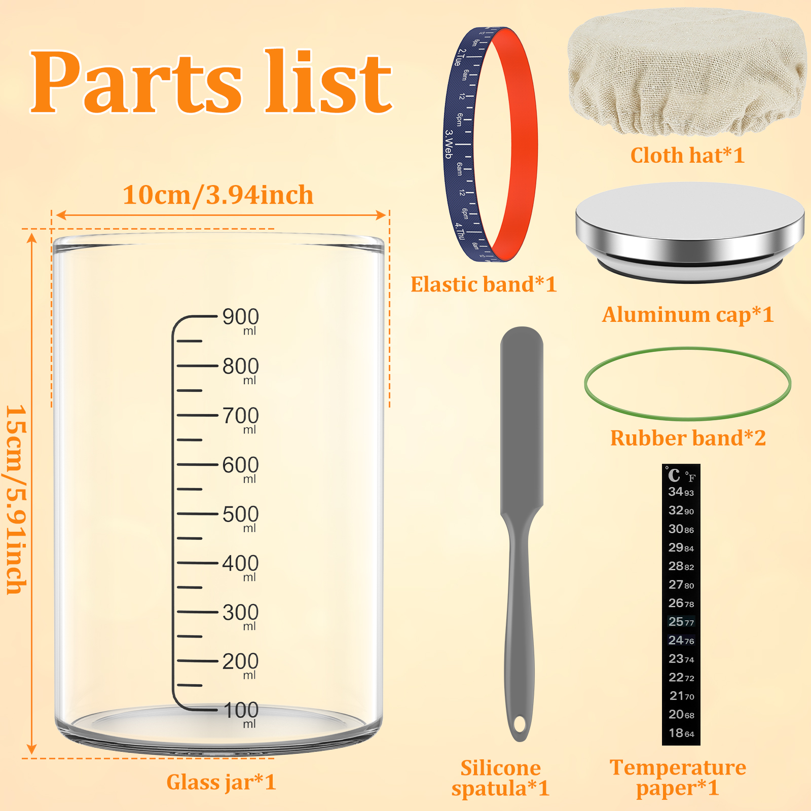 Sourdough Starter Jar Kit 900m - Kitchen Baking Containers review and price