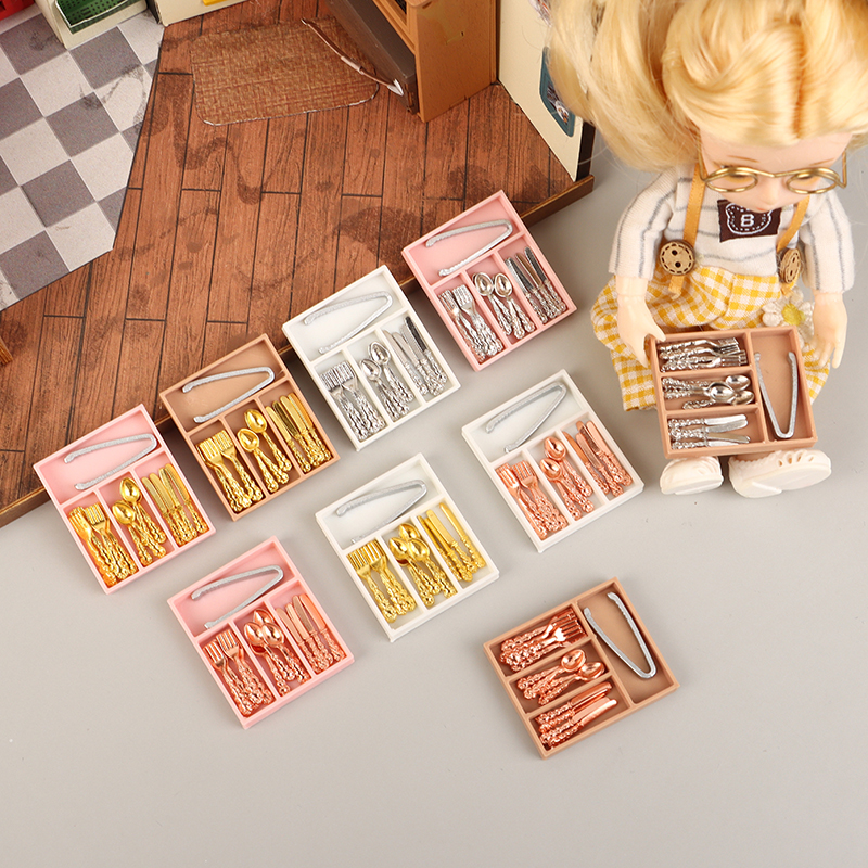 1Set 1:12 Dollhouse Mini Knife - Kitchen Baking Tray Storage review and price