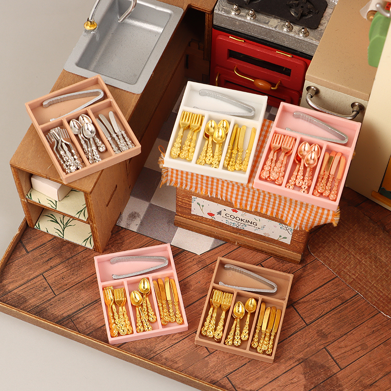 1Set 1:12 Dollhouse Mini Knife - Kitchen Baking Tray Storage review and price