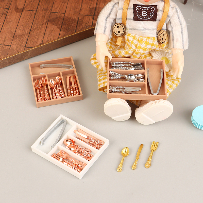 1Set 1:12 Dollhouse Mini Knife - Kitchen Baking Tray Storage review and price