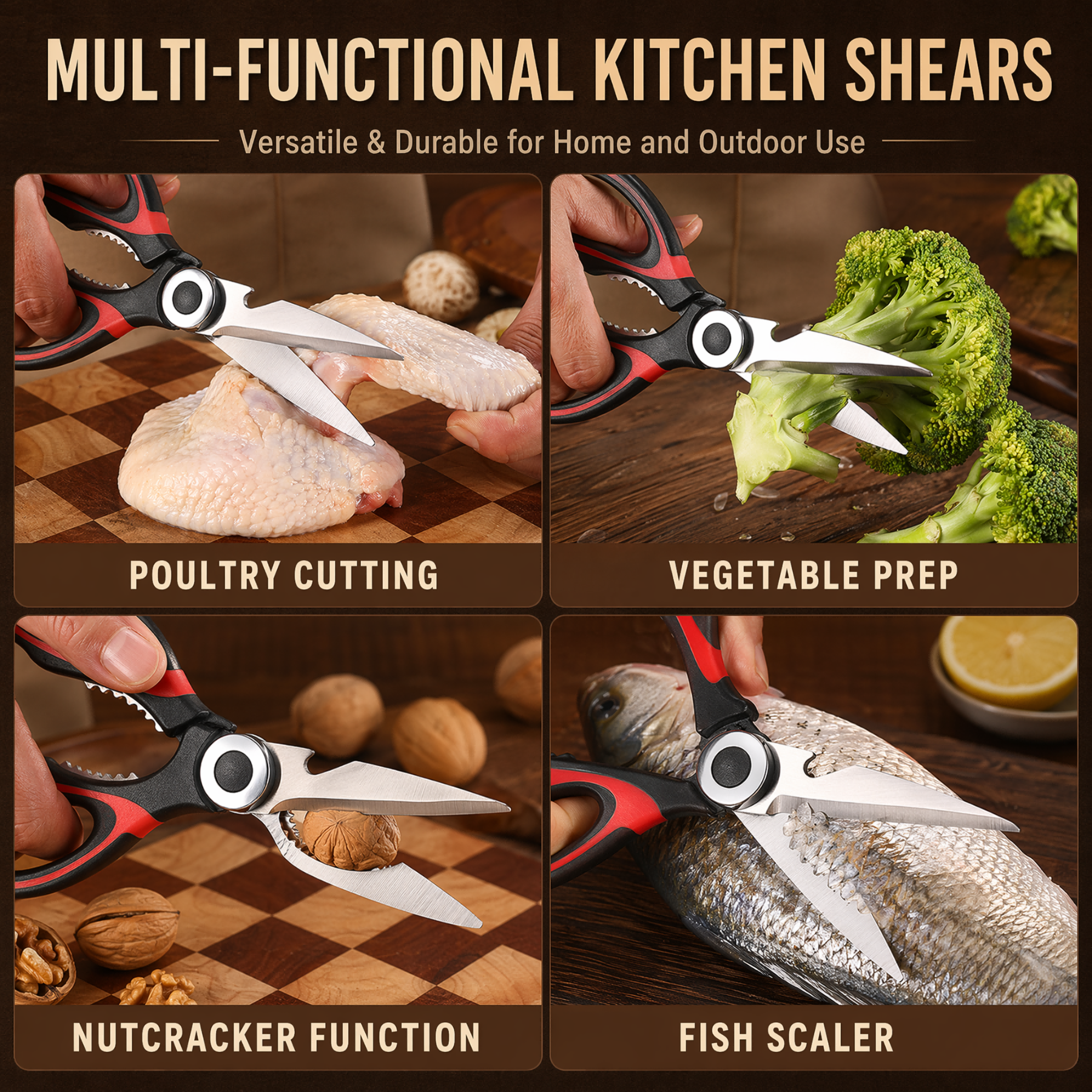 Multifunctional Stainless Stee - Kitchen Shears In Baking review and price
