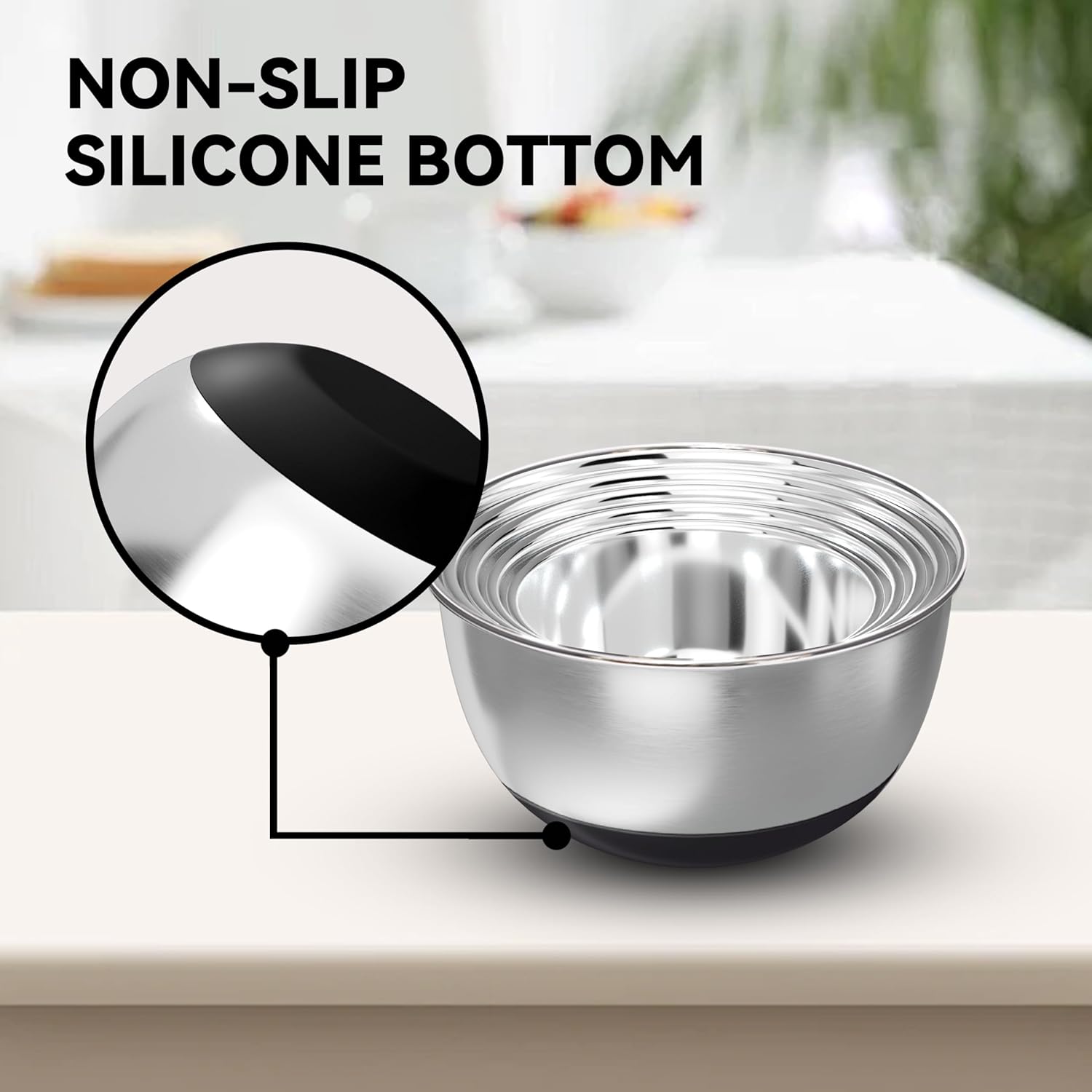 Stainless Steel Mixing Bowls w - Kitchen Baking Cooking review and price