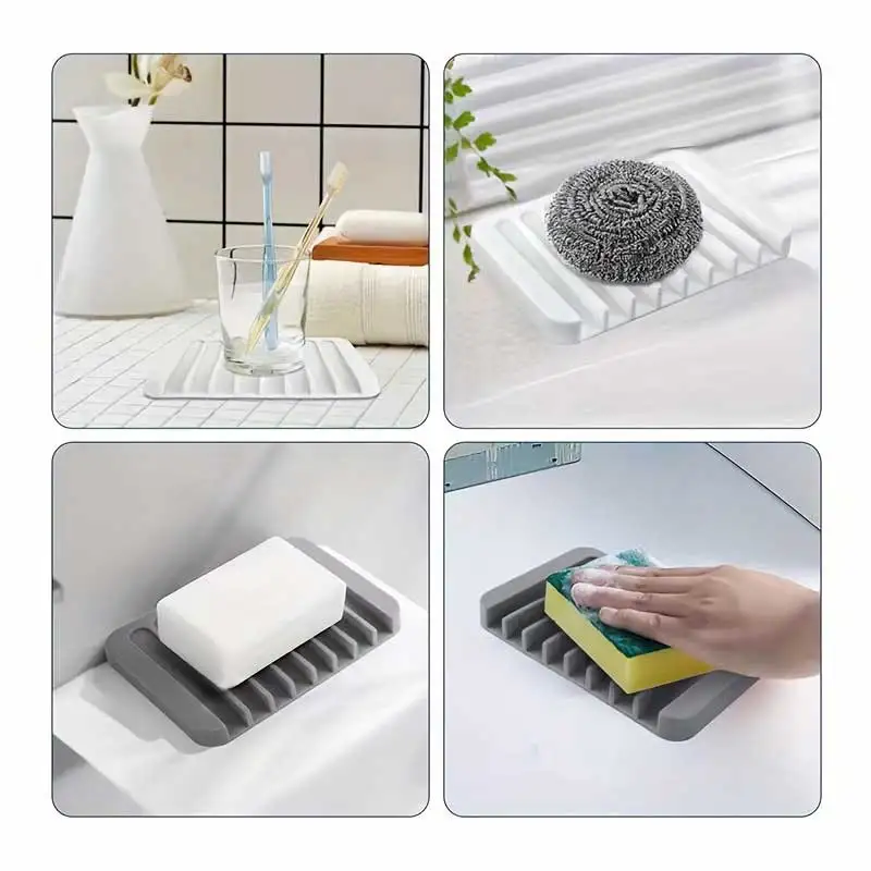 New 1PC Silicone Draining Soap - Kitchen Baking Tray Storage review and price