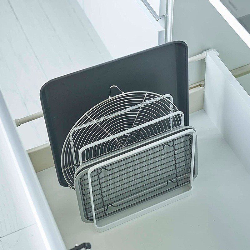 Vertical Cutting Board Rack Fo - Kitchen Baking Tray Storage review and price
