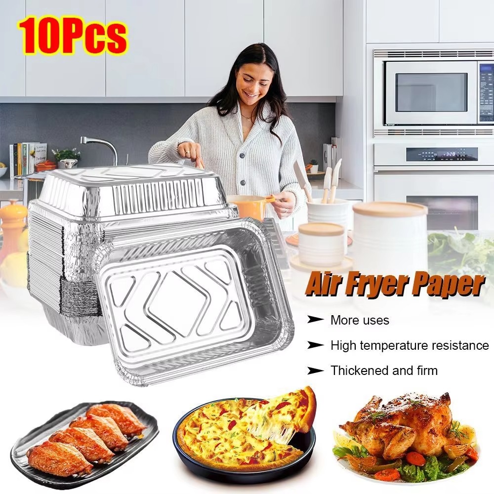 10PCS With Lids Aluminum Foil  - Kitchen Baking Containers review and price