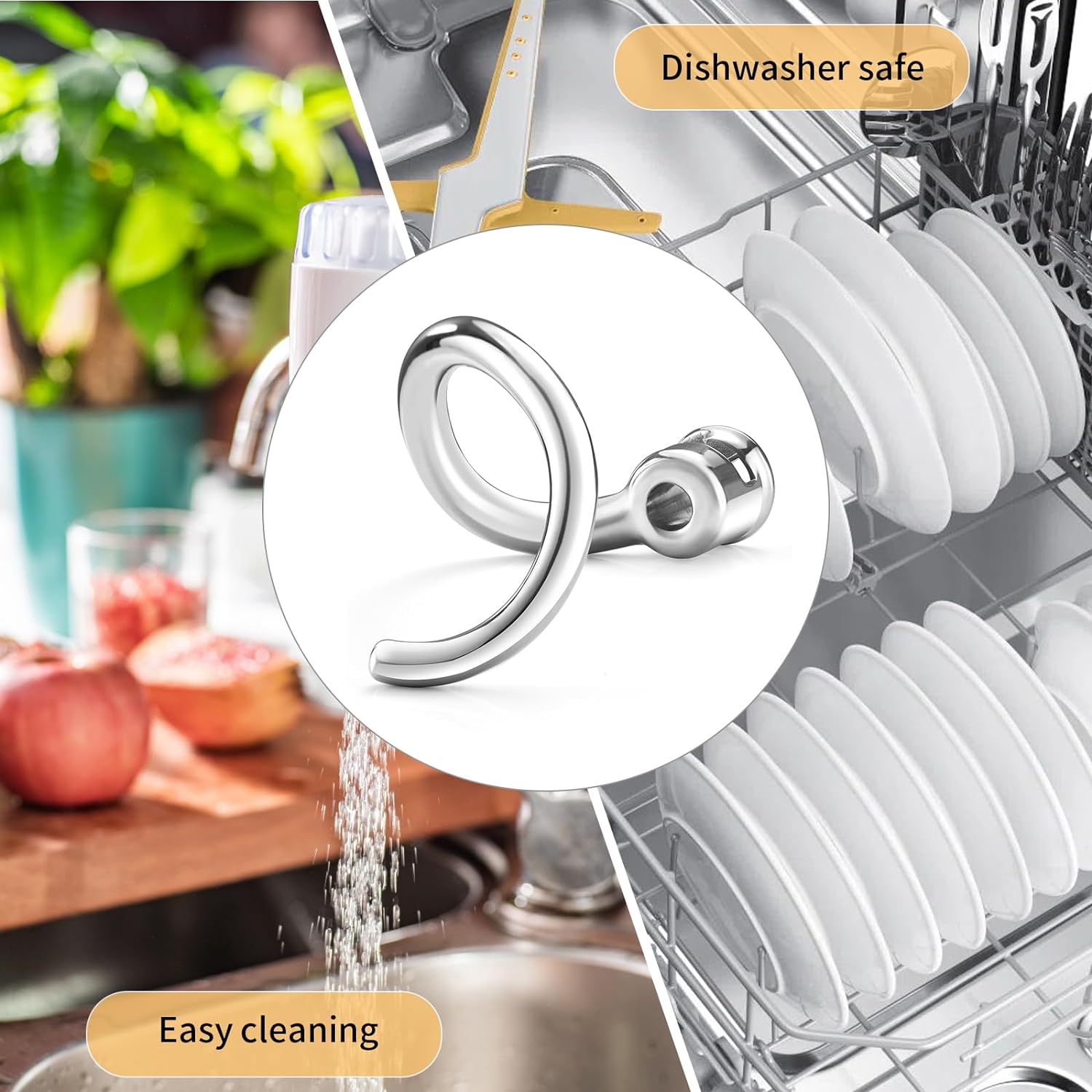 Stainless Steel Dough Hook Att - Kitchen Aid Baking Bread review and price