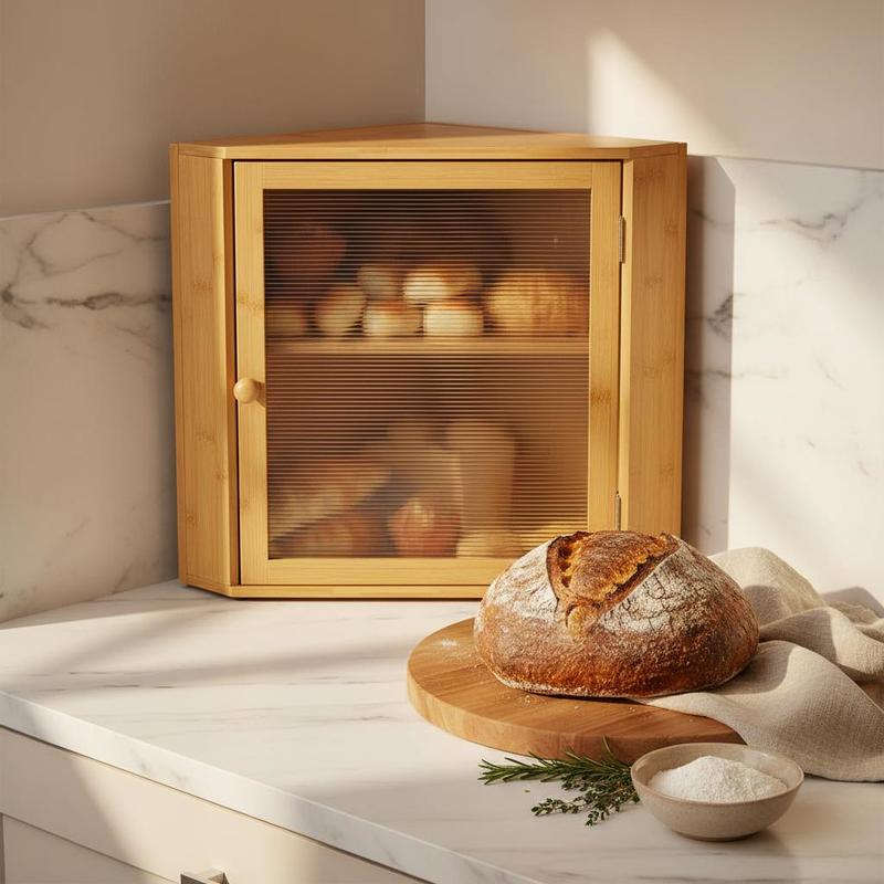 Corner Bread Box for Kitchen C - Kitchen Baking Containers review and price