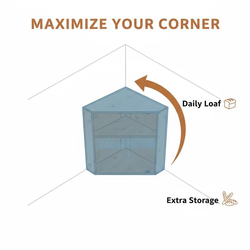 Corner Bread Box for Kitchen C - Kitchen Baking Containers review and price