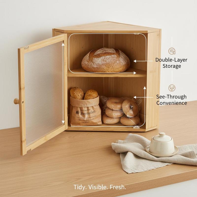 Corner Bread Box for Kitchen C - Kitchen Baking Containers review and price