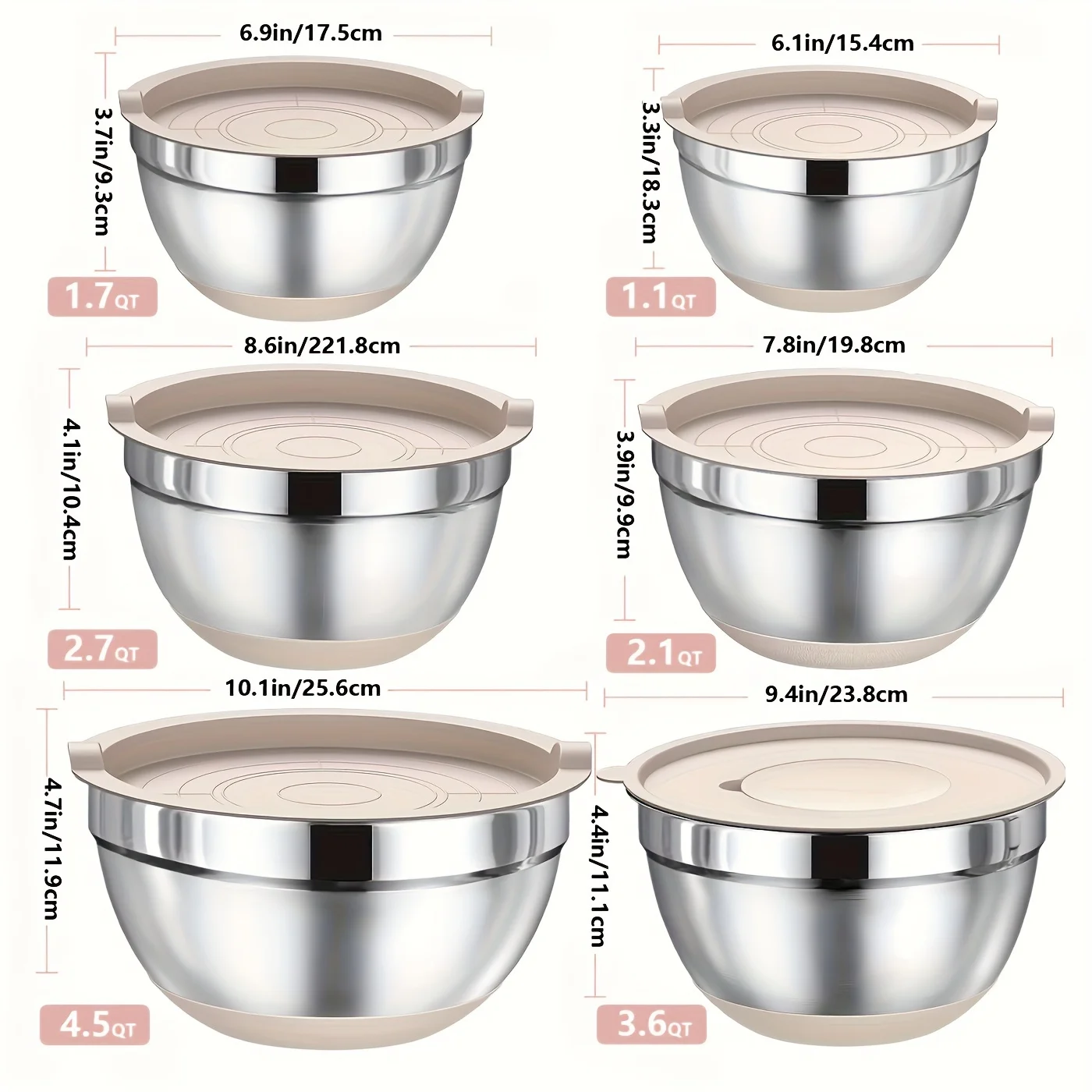 Set of Mixing Bowls Made of St - Kitchen Baking Supplies review and price