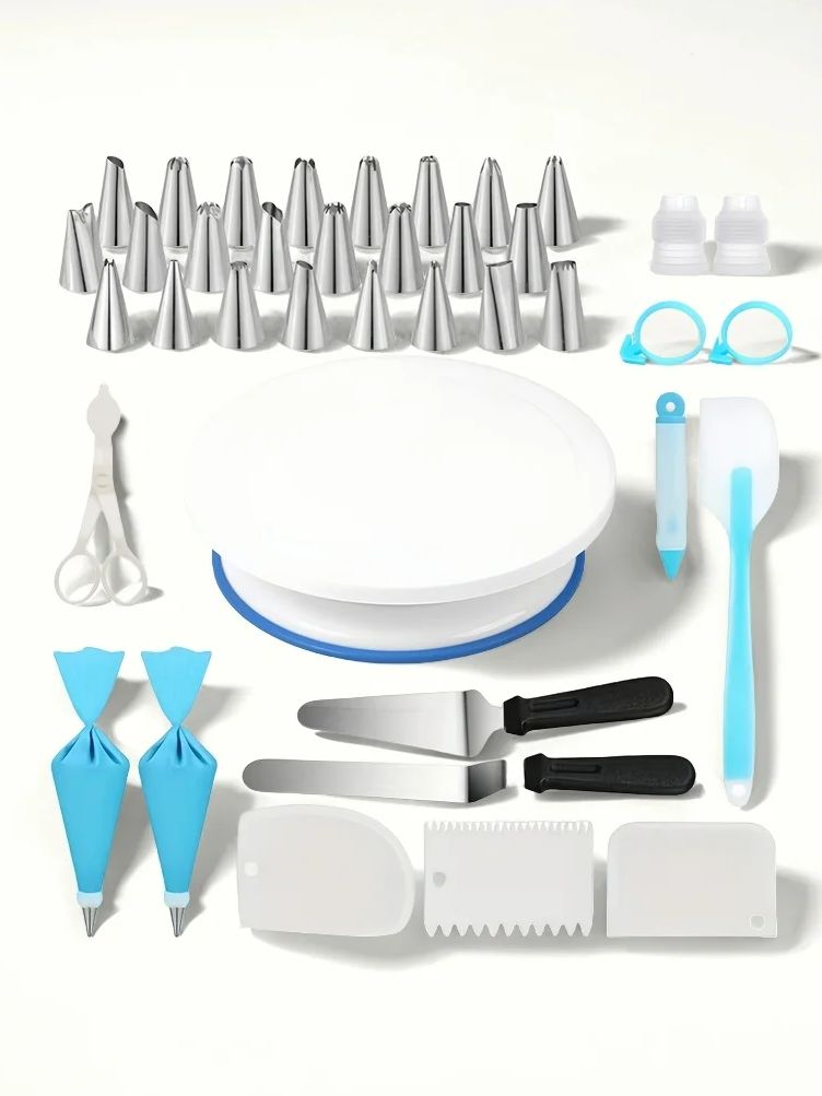 Cake Turntable Leveler Rotatin - Offset Spatula Set review and price