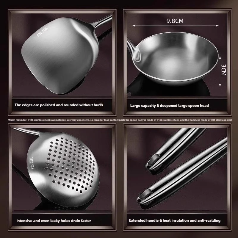 316 Stainless Steel Wok Spatul - Offset Spatula Set review and price