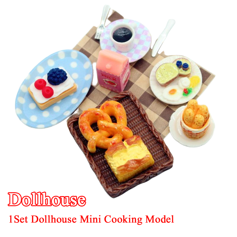 1Set Dollhouse Mini Breakfast  - Kitchen Baking Cooking review and price